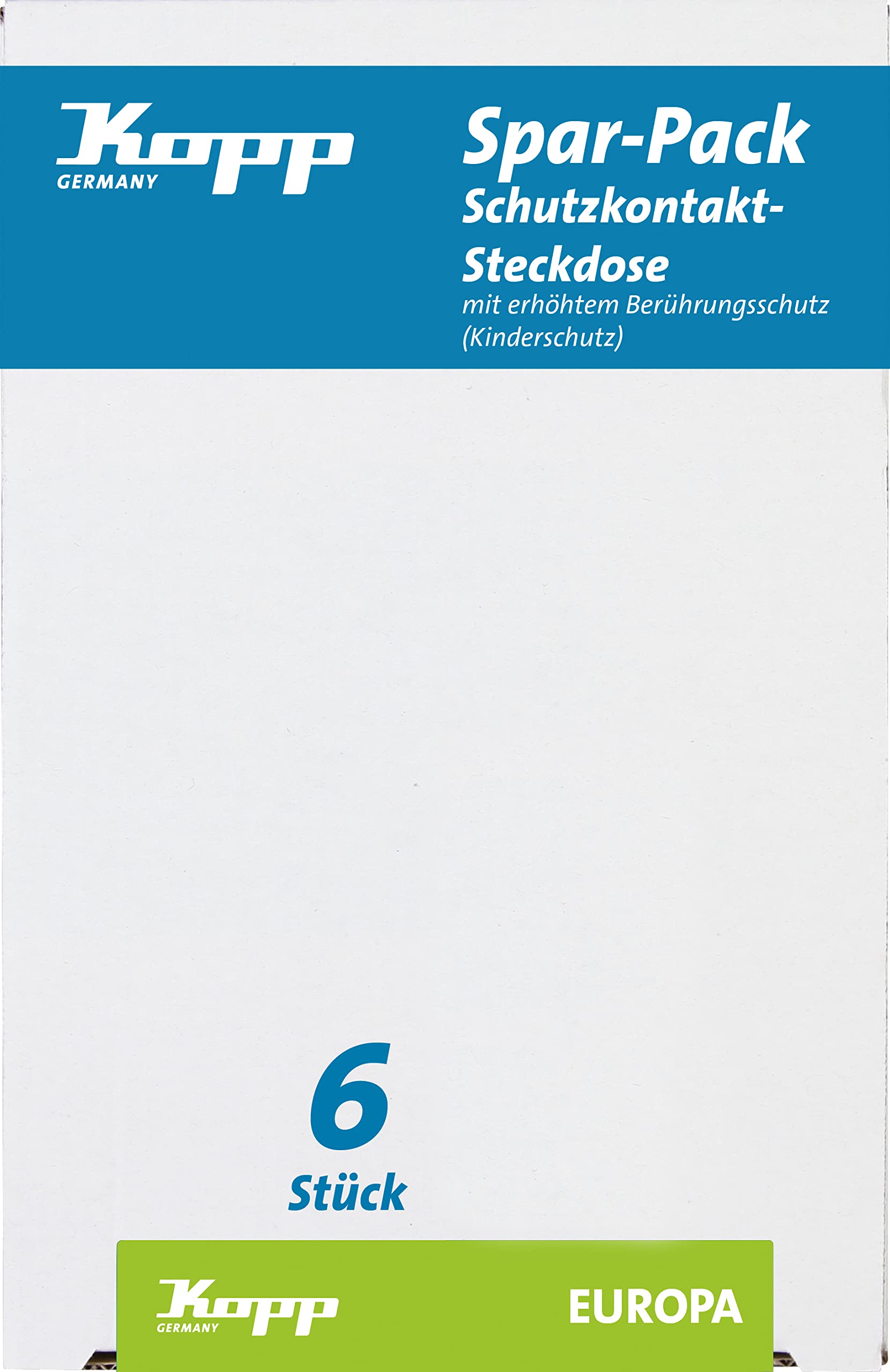 Kopp Europa 113613087 1-Way Socket for Household, 250 V (16A), IP20, Earth Contact Socket, Flush-Mounted, Easy to Wall Mount, Arctic White, white, 117913080