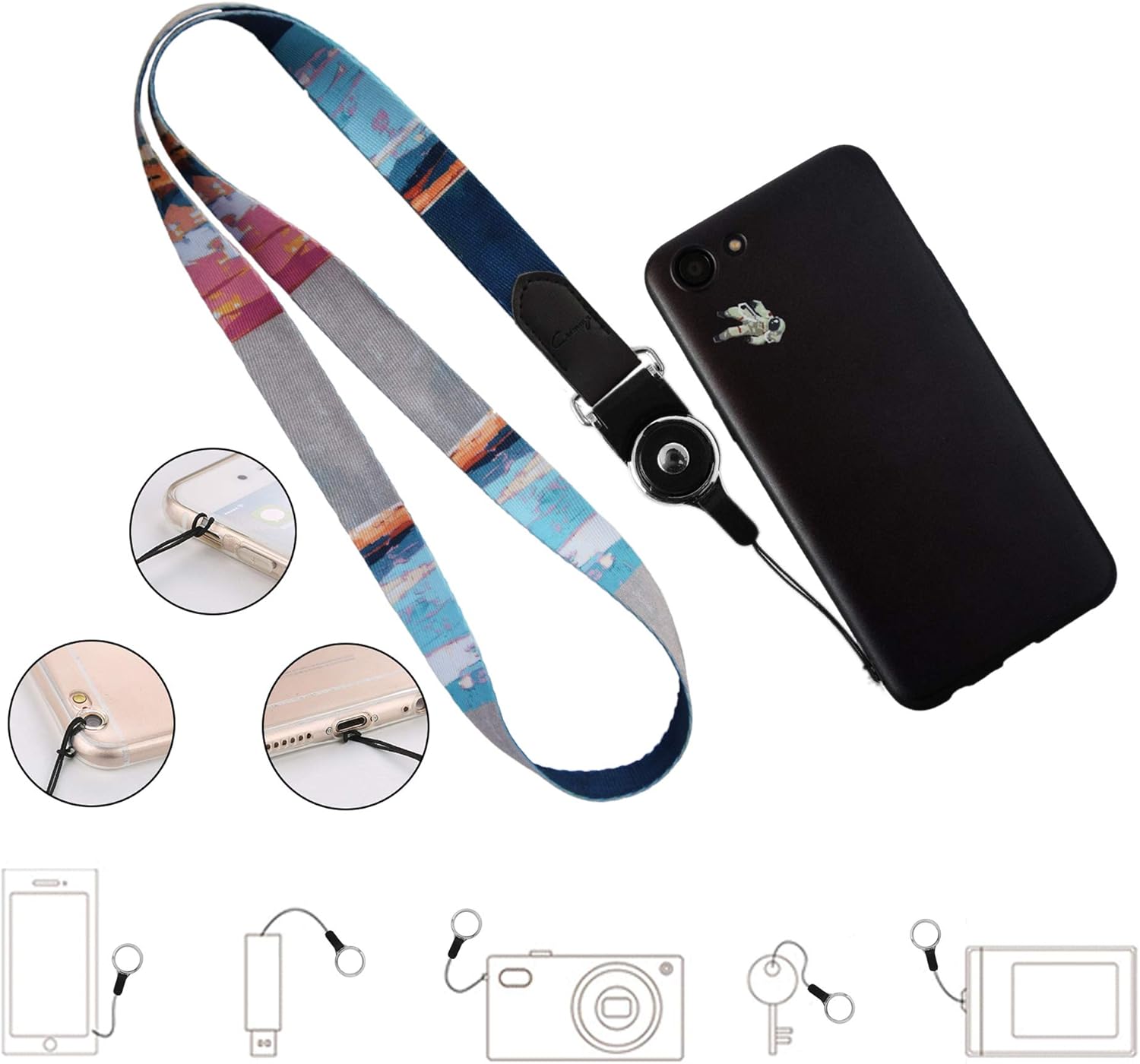 Cell Phone Lanyard Detachable, Universal Phone Neck Strap