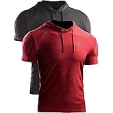 NELEUS Men's Dry Fit Performance Athletic Shirt with Hoods