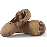 Dance Women's Ballet Shoes Stretch Canvas Dance Slippers Split Sole for Girls/Adult