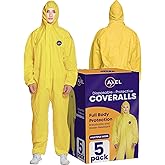 AXEL Hazmat Suit - Disposable Protective Coveralls | 8 Size Options | Breathable Protective Coveralls with Hood