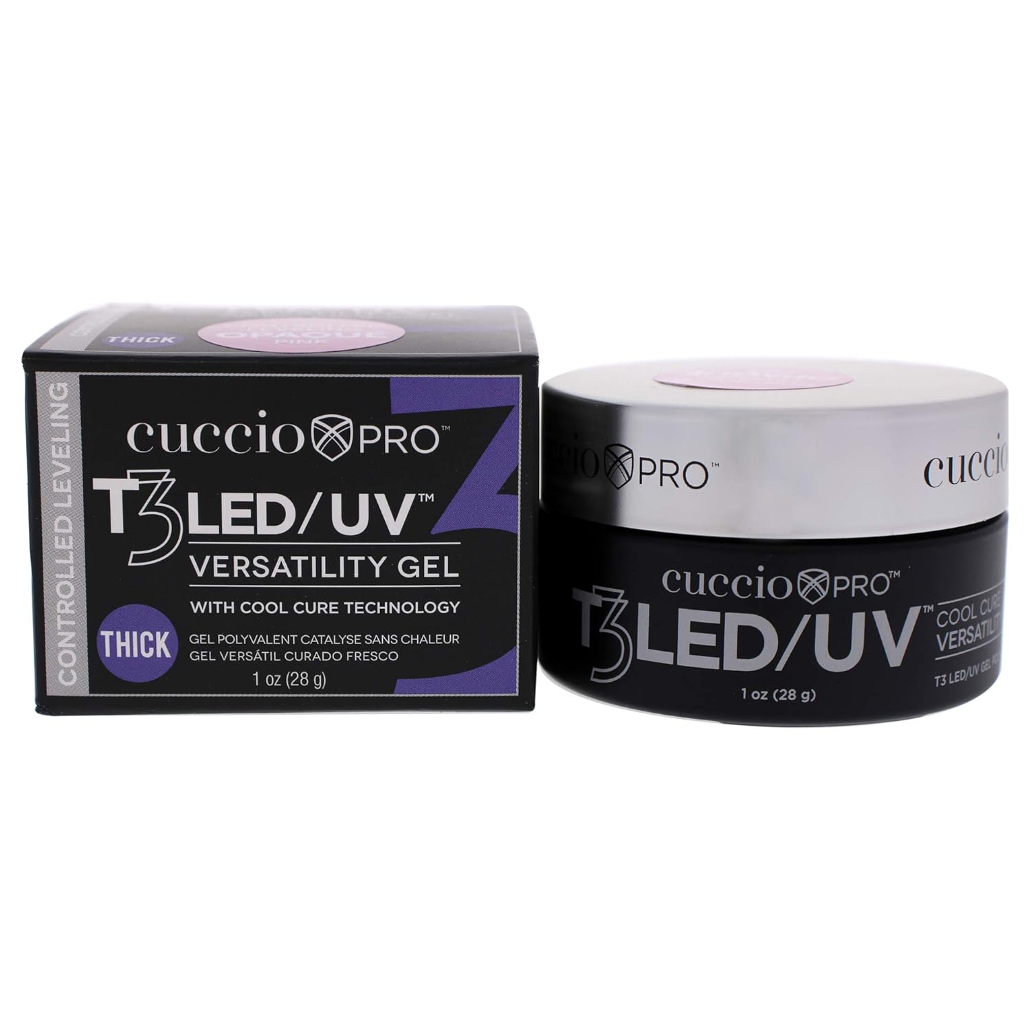 Cuccio Pro T3 Cool Cure Versatility Gel - Controlled Leveling Opaque Pink 1 Oz : Beauty