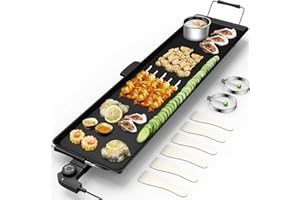 DORTALA 35'' Electric Griddle Teppanyaki Grill, Nonstick Extra Large Cooking Plate for Pancake Barbecue, Indoor Outdoor Table