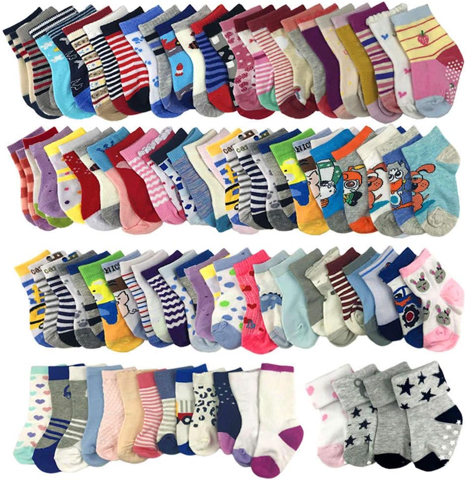 20 Pairs Wholesale Baby Cotton Socks for Boys Girls Infant Toddler