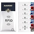 7 RFID Blocking Sleeves, 6 RFID Blocking Credit Card Sleeves & 1 Passport RFID Security Holders suit, Identity Theft Protection Sleeve set for Men & Women. Fits all Wallet and Purse. (7PCS)