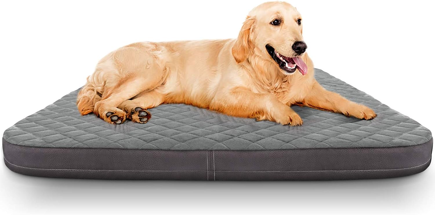JoicyCo Dog Bed Large Crate Pad Mat Orthopedic Pet