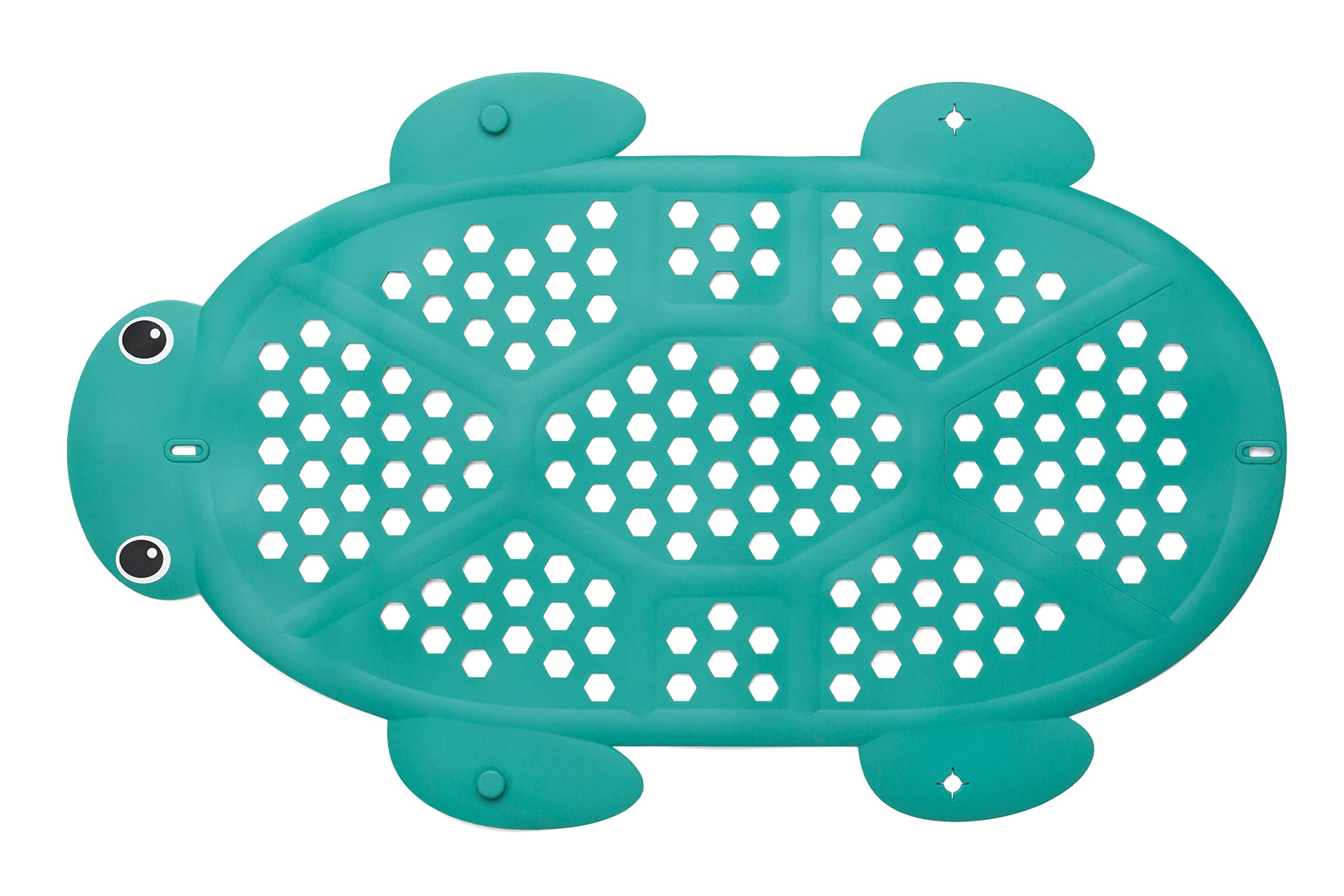 INFANTINO 2-in-1 Bath Mat with Storage Basket - Skid Resistant Mat with Suction Cups