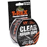 T-REX Ferociously Strong Repair Tape, Sticks to Wet Surfaces, All Weather and UV Resistant, 1.88" x 9 Yards, Clear, 1-Roll (2