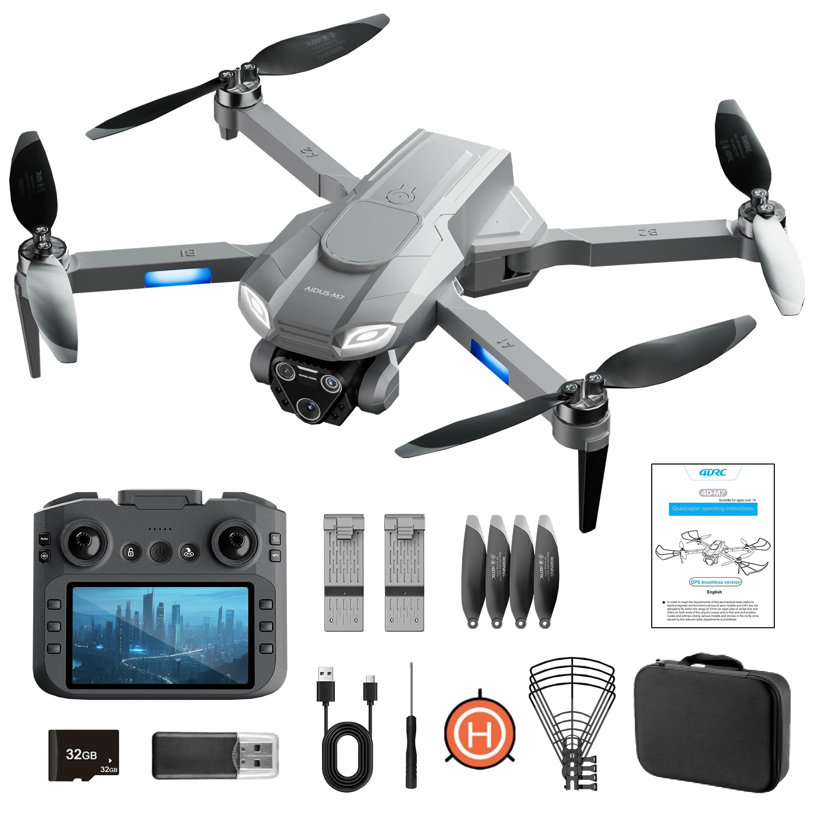 Photo 1 of 4DRC M7 GPS Drone with 4K Camera for Adults with Brushless Motor and Follow Me Mode,Long Flight Time and Distance,5G FPV Transmission and Auto Return