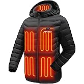 Venustas Unisex Heated Jacket, Up to 20 Hours Warmth, 6 Heat Zones Heated Coat with Battery for Men and Women