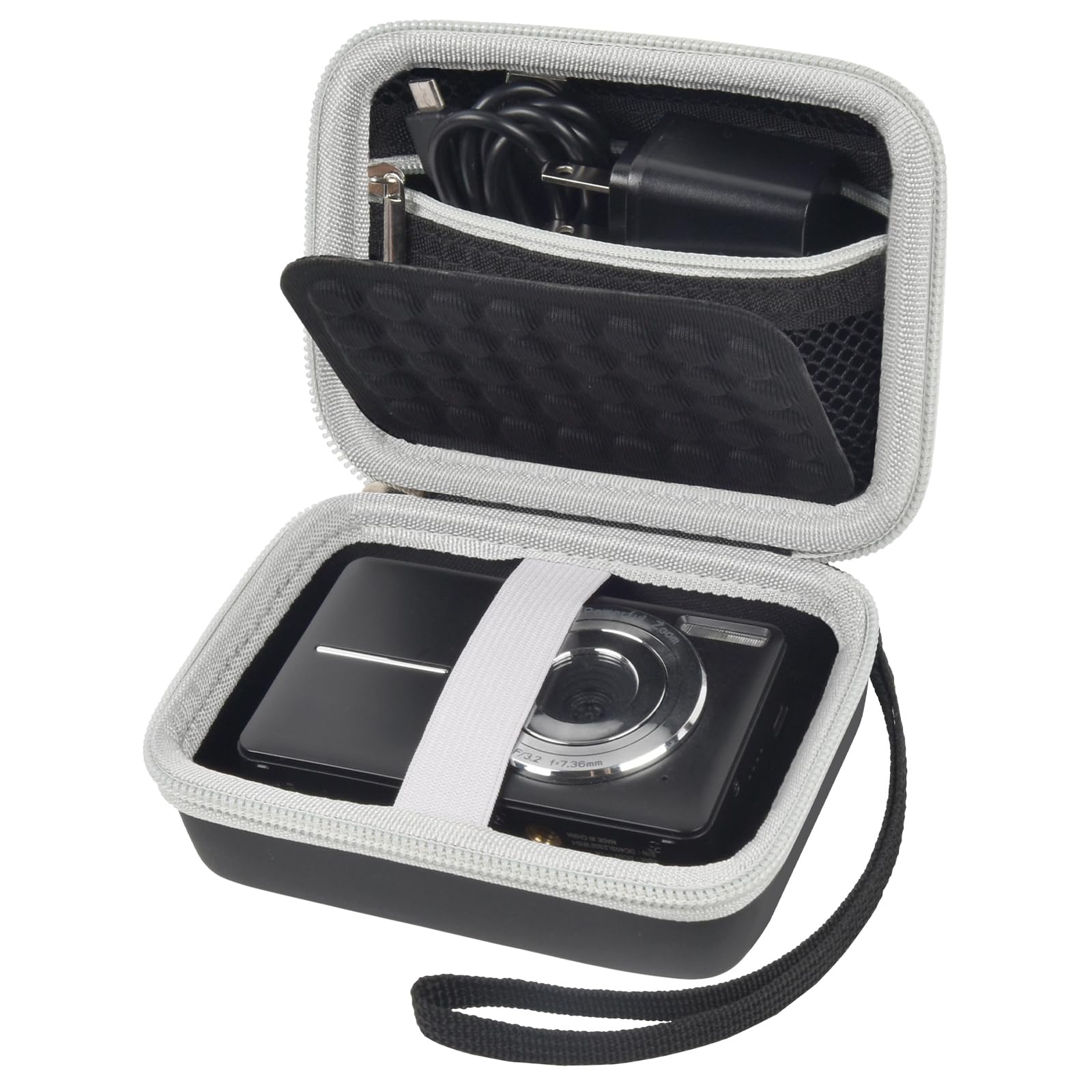 Photo 1 of Boobowl Digital Camera Case Compatible with CAMKORY/for Lecnippy/for Lecran/for KODAK PIXPRO/for Qumcou/for WONNIE Point & Shoot Cameras, Small Compact Camera Pouch for SD Card Accessories (Black)