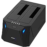SABRENT USB 3.0 to SATA I/II/III Dual Bay External Hard Drive Docking Station for 2.5 or 3.5in HDD, SSD with Hard Drive Dupli
