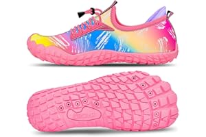 CROVA Built-in Heel Grips Water Shoes for Kids Girls Boys Hiking Wide Barefoot Swim Beach Pool Big Kid