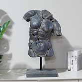 Cynkeyee Greek Male-Torso Bust Statue - Abstract Sculpture | 25.5 Inch, Home Decor, Decorations for Living Room Entryway Home Decor