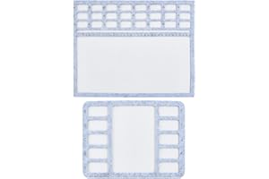 NICENEEDED 2 Pack Large Rectangle Felt Beading Mat, Beads Boards Pads, Felt Bead Design Board with Centimeter Alphabetic Scal