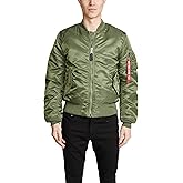 Alpha Industries MA-1 Slim Fit Bomber Flight Jacket - Fighter Pilot Flight Jacket