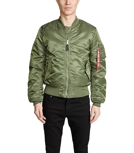 Amazon.com: Alpha Industries Men's MA-1 Flight Jacket - Black