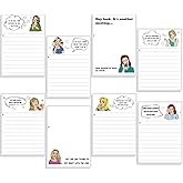 YooNotee 8 Pcs Funny Sticky Notes for Women Funny Notepads Memo Pads Office Humorous Adhesive Note Pads Office Gifts Supplies for Coworkers Staff Student, 4 x 5.5 Inch, 30 Sheets Per Pad
