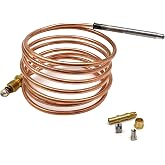 1980-060 Snap-Fit Thermocouple, Compatible with Robertshaw Pilot Burners | Snap-Fit Design, High-Temperature Resistant, Stainless Steel Outer Jacket, Copper &amp; Nickel Alloys Material, Mica Washer