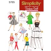Simplicity Vintage Fashion Doll Clothing Outfits Sewing Patterns for 11.5'' Dolls