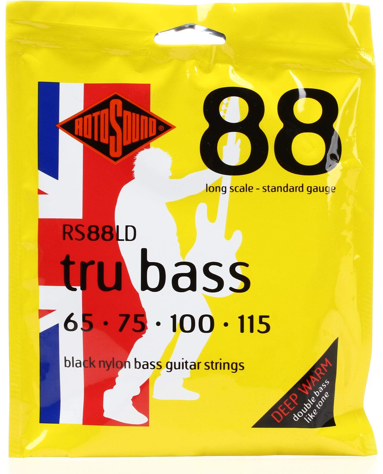 Rotosound RS88LD Black Nylon Standard Gauge Flatwound Bass Strings (65 75 100 115) — image 1