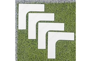 FORZA Pitch Line Marker Corners – Durable Rubber Marking Corners for Football and All Sports Fields, 4-Pack with Carry Bag, A