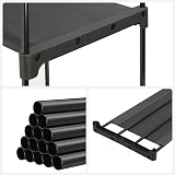 SONGMICS Freestanding Wardrobe, Foldable Closet, 43x112x165cm, Black view 8