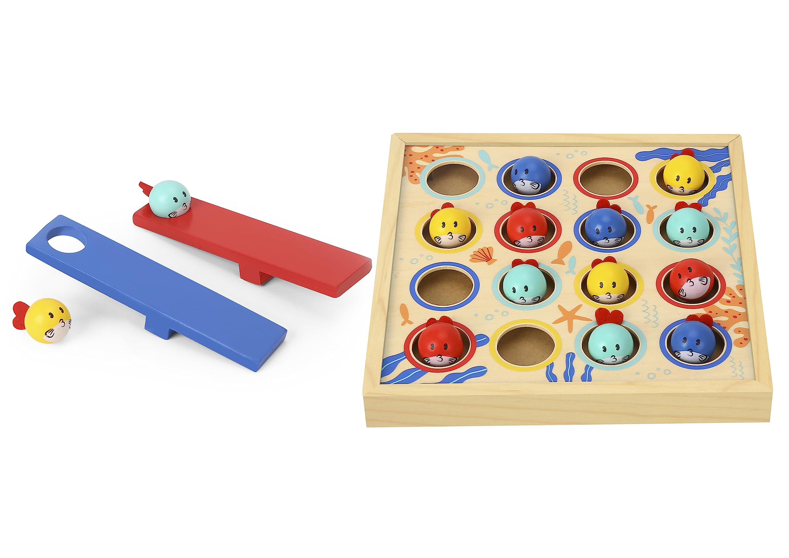 AB Gee abgee 921 TY278A EA Wooden Balance Stacker-Animals, red