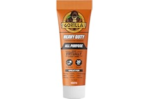 Gorilla Heavy Duty Construction Adhesive, All Weather Indoor & Outdoor, Paintable, Gap Filling, Non-Foaming, 7oz/207mL, Tube,