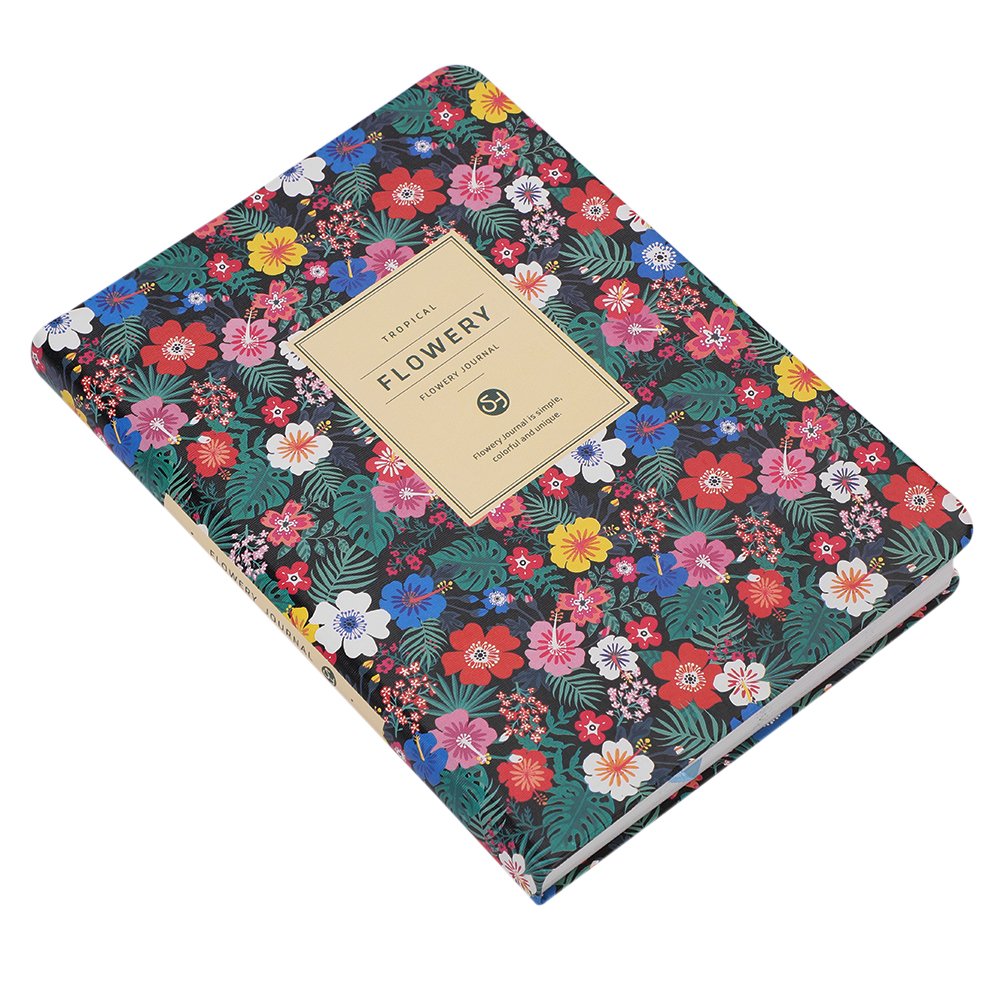 A5 Floral Notebook Journal Notepad Hardcover Business Personal Planner Thick Paper Scratch Pad To Do List Taking Note Schedule Diary Memo Note Book for Office Business Meeting Traveller School