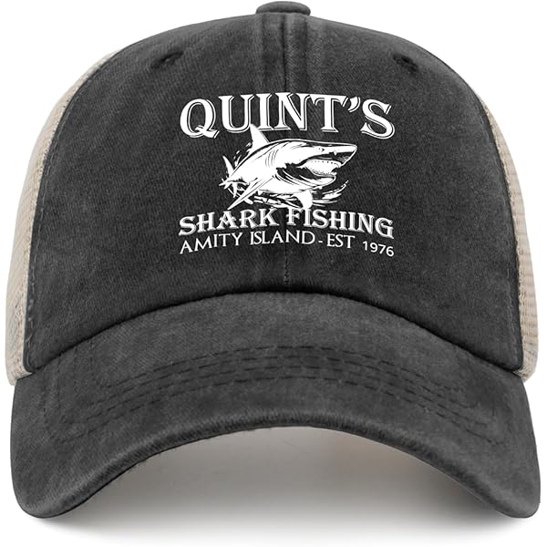 Jaws Baseball Cap Quints Shark Fishing Jaws T-Shirt Be A Shark