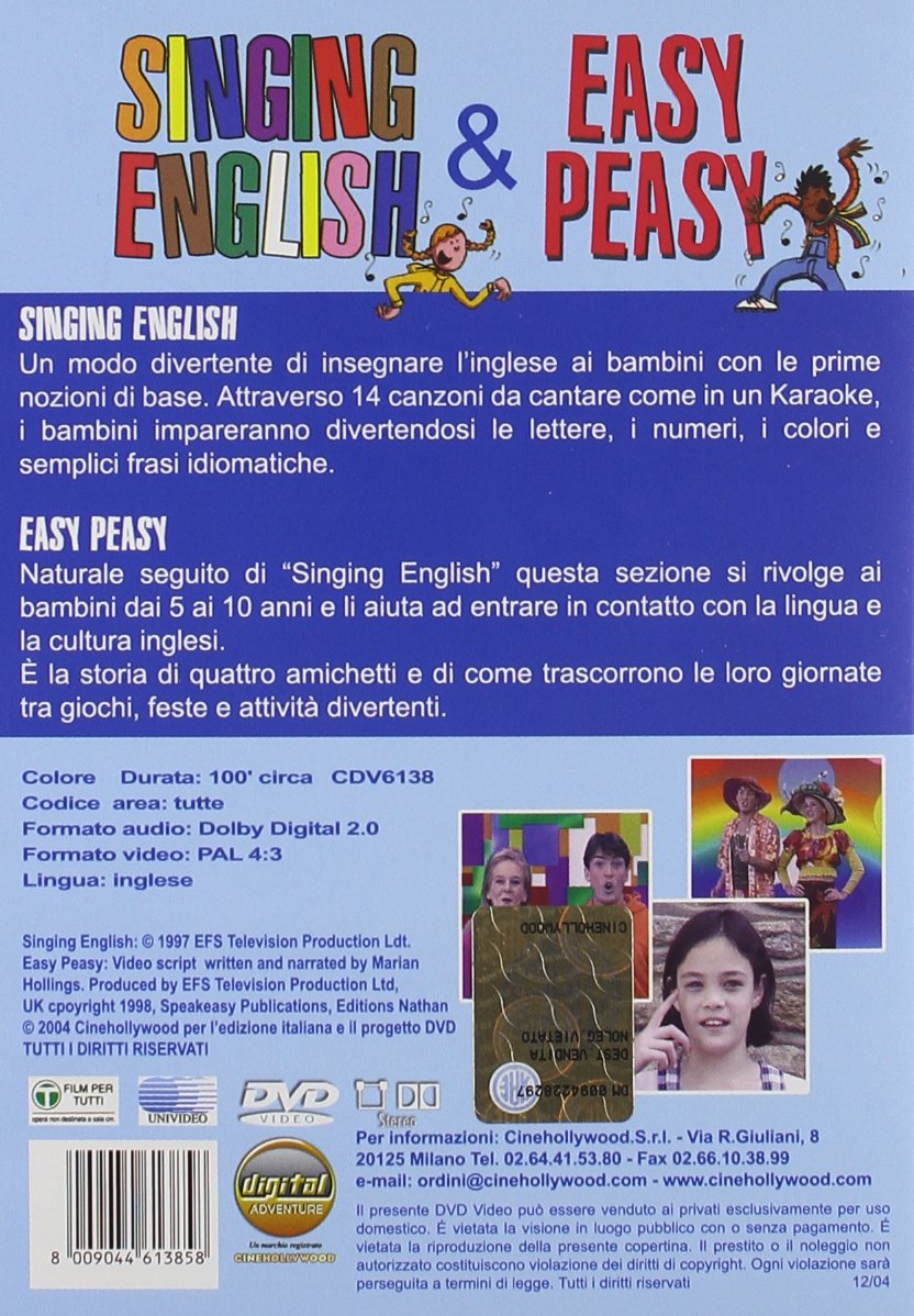 Amazon Com Singing English And Easy Peasy Corso Inglese Bambini Import Vari Vari Movies Tv