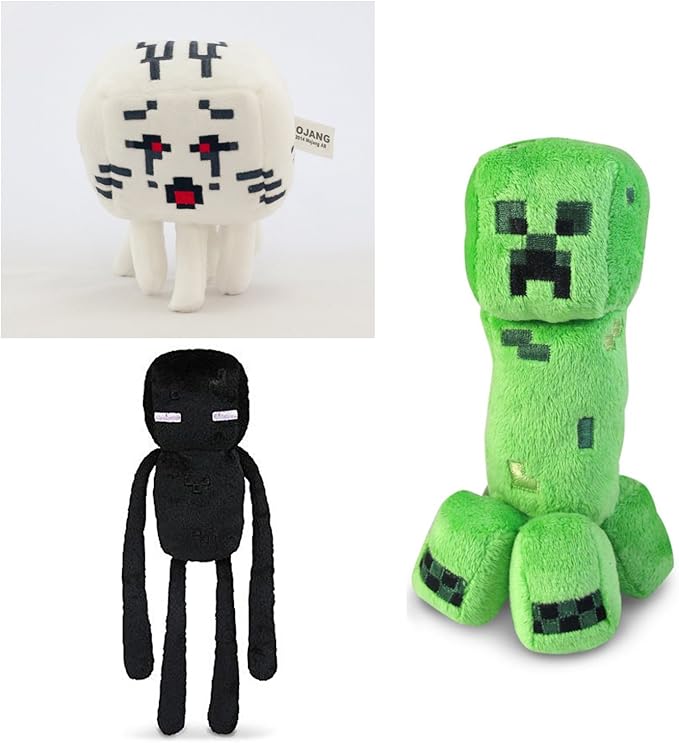 Amazon Minecraft マインクラフト Mob ぬいぐるみ 3種 特製ポーチ セット 敵mob軍団 ガスト エンダーマン クリーパー Set 1 並行輸入品 ぬいぐるみ おもちゃ