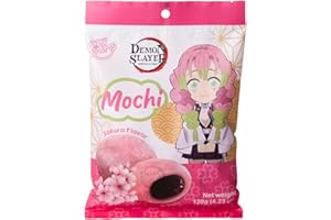 ANYYUMS Demon Slayer Sakura Mochi – 120g (4.23 oz) – Soft & Chewy Japanese Rice Cake – Mitsuri Kanroji Collectible Anime Snack (1-Pack)