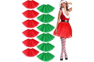 Handepo Christmas Women Tutu Adult 3 Layered Tulle Skirts Multicolor Tutu Skirt for Girls Xmas Thanksgiving Halloween Costume