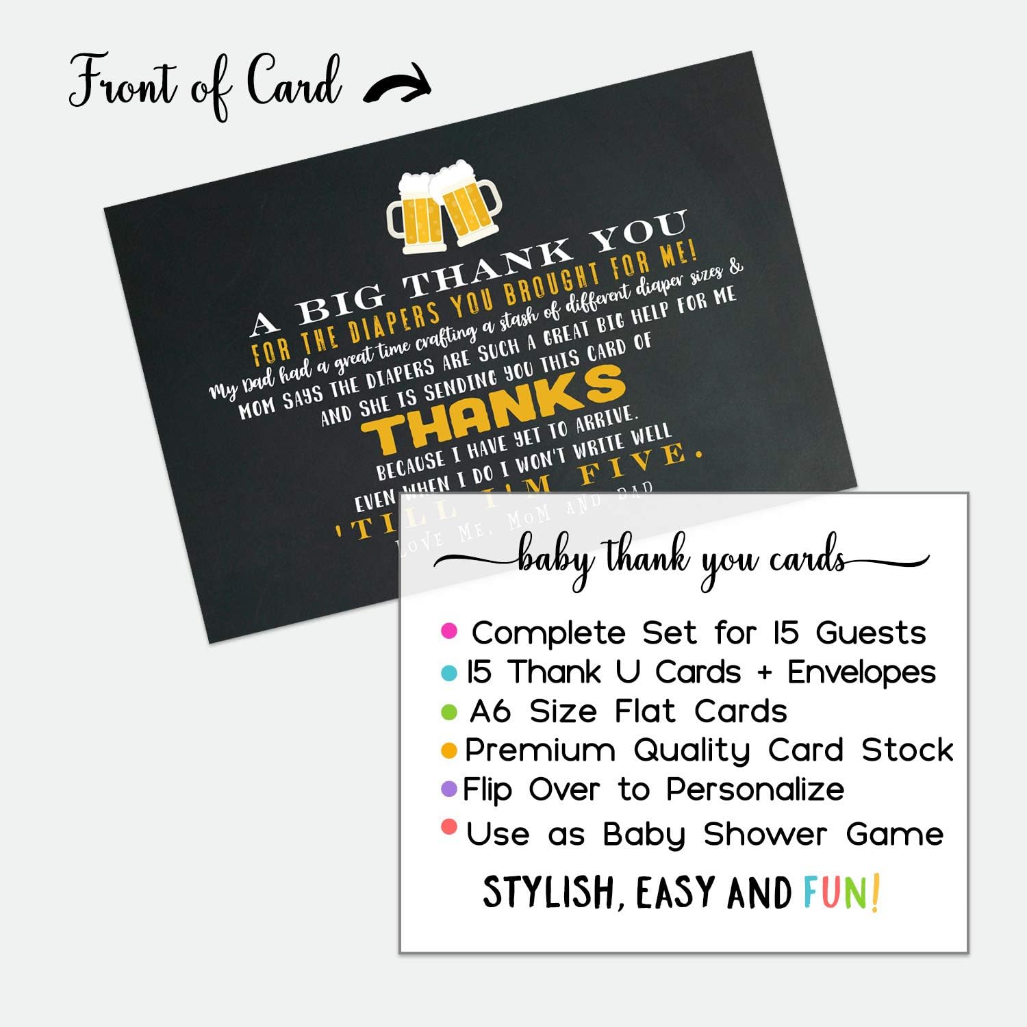 thank you card for diapers