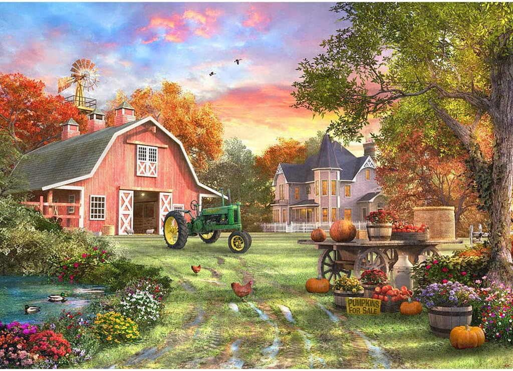 Bloomn Puzzles for Adults 1000 Piece Large Puzzle, Vintage Paintings Landscape Jigsaw Puzzle