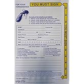 Drop Off Envelope - Key Drop Envelope - With Yellow Highlights EBNO-1-Y (W1) (100 Qty.)