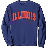 Retro Illinois Tee Vintage Illinois Orange Blue Throwback IL Sweatshirt