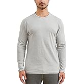 NETDRAW Men's Ultra Soft Bamboo Viscose Long Sleeve T-Shirt Crew Neck Comfy Lightweight Casual Pajama Lounge Shirt