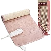 GOTCOZY Heating Pad for Back Pain Relief & Cramps,Electric Heating Pads for Neck and Shoulders with 2H-Auto Shut Off and 5 Heat Settings,Gifts for Mom Men 12''X24''(Rose)
