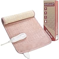 GOTCOZY Heating Pad for Back Pain Relief & Cramps,Electric Heating Pads for Neck and Shoulders with 2H-Auto Shut Off and 5 He