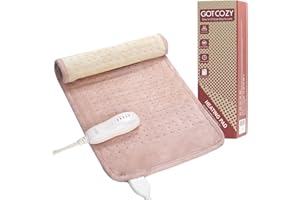 GOTCOZY Heating Pad for Back Pain Relief & Cramps,Electric Heating Pads for Neck and Shoulders with 2H-Auto Shut Off and 5 He