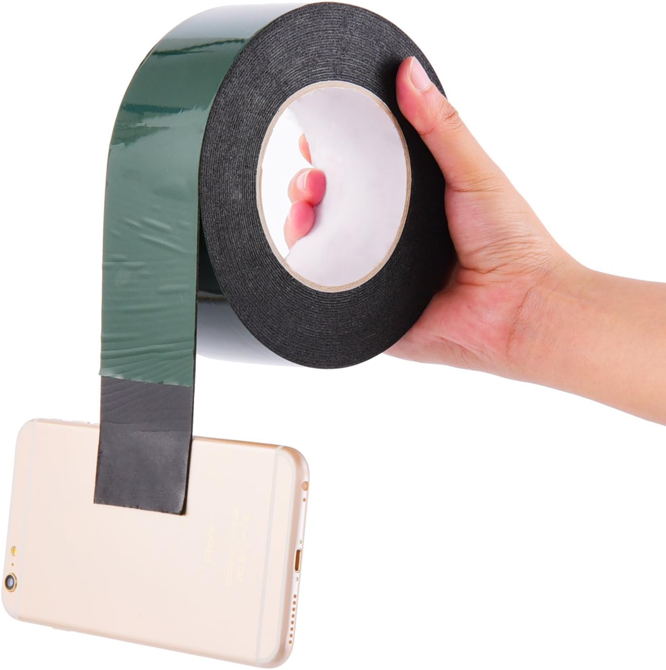 10 m (50 mm) Foam Tape Double Sided Sponge Tape Waterproof Mounting Adhesive Tape Roll Automotive Grade Number Plates Cars Trims, Black - Image 5