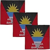 Motique Accessories Set of 3 Large Cotton Bandanas - Carribean Flags
