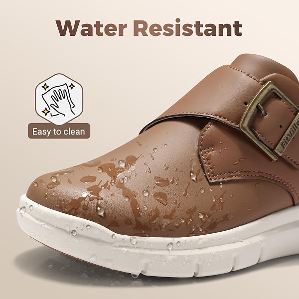 FITVILLE WIDE WALKING SHOES FOR MEN DIABETIC SWOLLEN FEET WIDE COMFORTABLE CASUAL DRESS SHOES FOR MEN WITH ADJUSTABLE STRAP BROWN