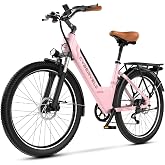 YorkE 26&ldquo; Electric Bike for Adult,750W Peak, up 80 Miles Removable Battery Ebike,Adult Electric Bicycles for All Terrain,Men Women E Bike, 7-Speed