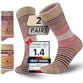 Juclise Alpaca Wool Heavyweight Crew Socks for Winter Hiking Boot Casual Socks Cold Weather Thermal Warm Thick Breathable