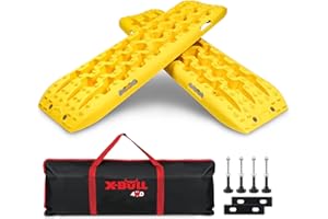 X-BULL New Recovery Traction Tracks Sand Mud Snow Track Tire Ladder 4WD (Yellow, 3gen)