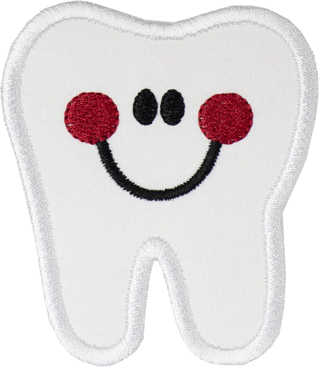 Mixed Media - Happy Tooth Patch Patch your choice of sew on patch or iron on patch